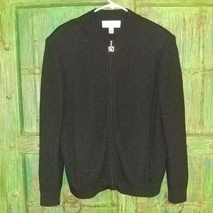 St. John - Black Knit Jacket - Size L.